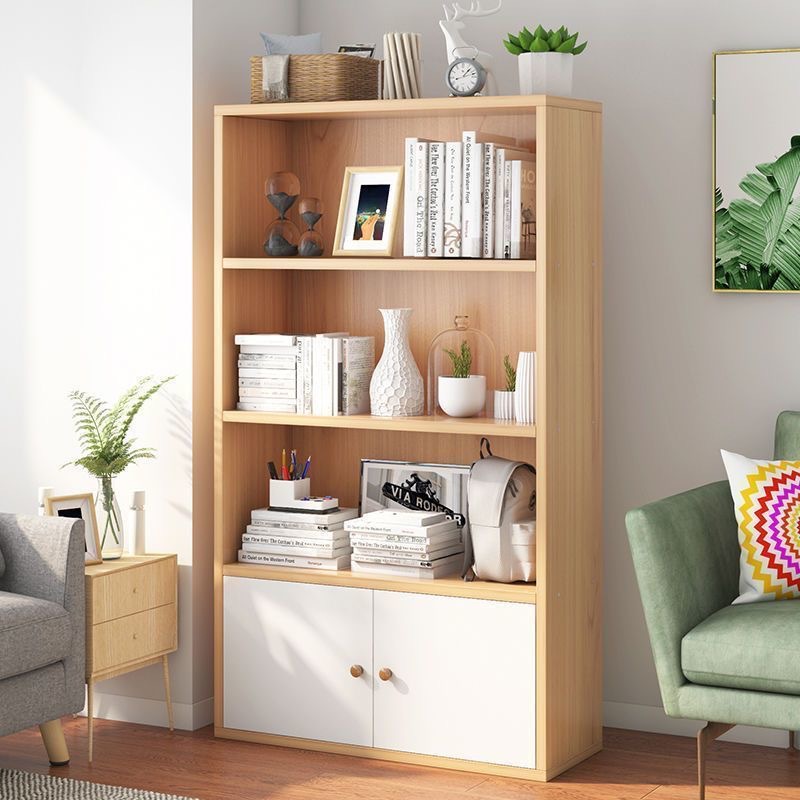 Bookshelf Simple Floor-Standing Wall-Mounted Living Room Storage Rack Bedroom Storage Shelf Storage Cabinet Simple Modern Home Bookcase