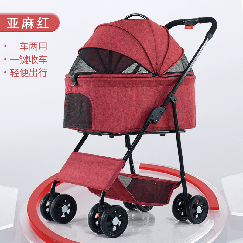 Cochecito Plegable y Desmontable para Mascotas de Metal, Lavable image 9
