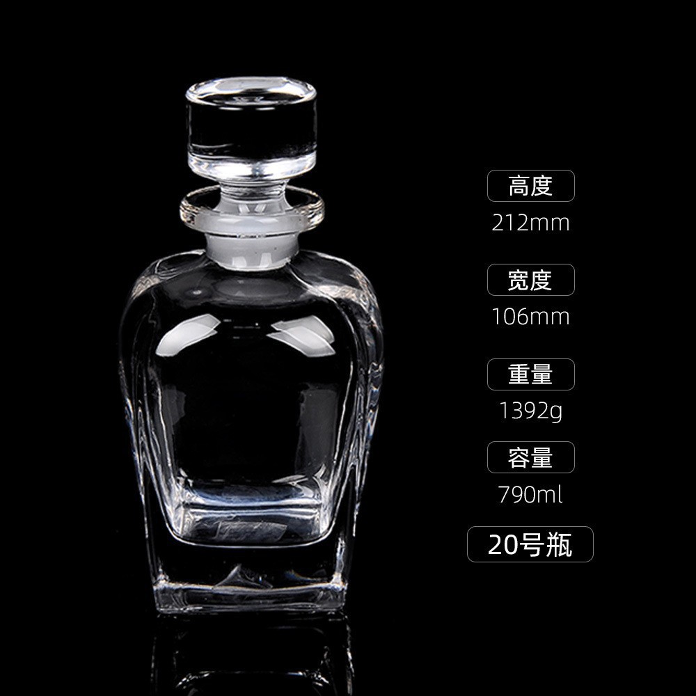 Botellas de vino de cristal transfronterizas directas de fábrica botellas de whisky europeas botellas de licores extranjeros botellas de vino blanco XO