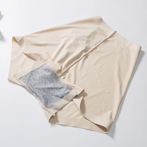 One-piece ice silk seamless boxer briefs for women, summer thin mid-waist anti-exposure four-corner bottoming safety pants