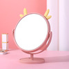 Cartoon cat ear makeup mirror table -style single -sided dressing mirror dormitory desktop beauty mirror high -definition rotation princess mirror