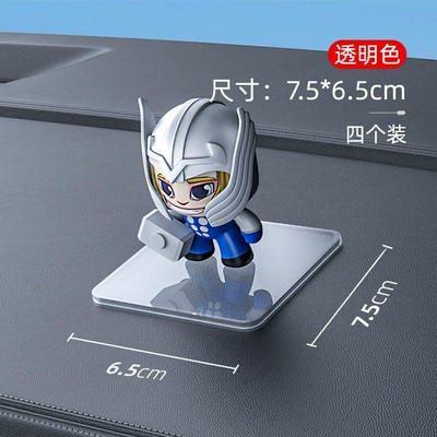 resistant adhesive accessory — Anti-slip mat - transparentsquare-7565cm4-pack-nano-anti-slip-pads