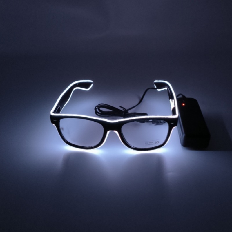 Fábrica directa fiesta gafas luminosas bar espectáculo gafas luminosas props cool led rescate fluorescente