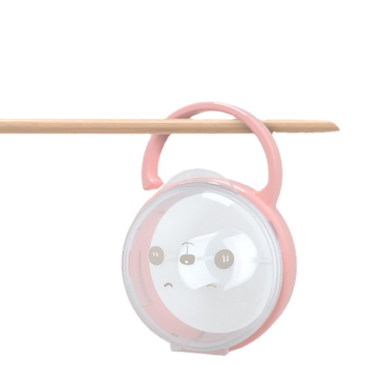 Nuevo producto transfronterizo chupete para bebé caja transparente a prueba de polvo con función portátil chupete de dibujos animados caja de almacenamiento PP panda
