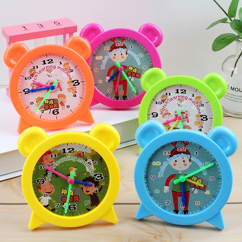 Primary, middle and large class kindergarten primary school students clock learning device teaching aids clock children's toy table 4-5-6 years old