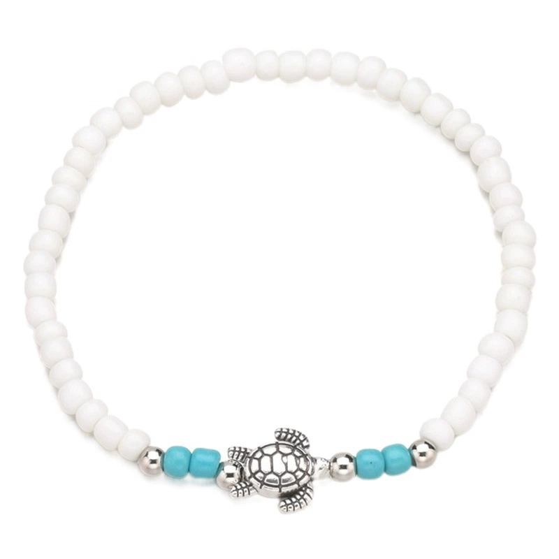 Трансграничная Европа и США личность черепаха кулон Белое заклинание синие Бусины из смолы бисером браслет ювелирные изделия оптом