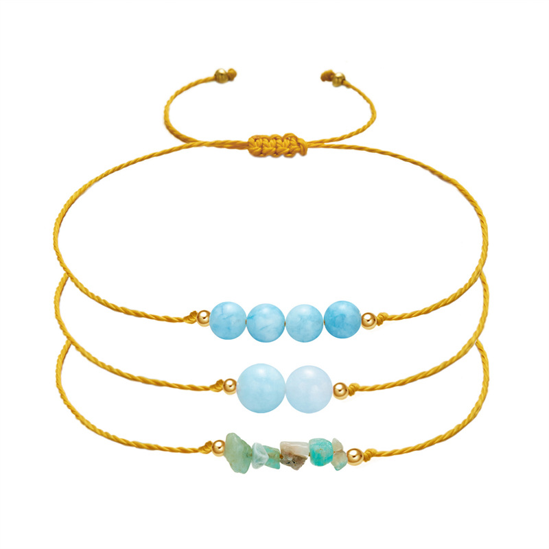 12g Weight Bracelets Classification 1 Set Quantity Daily Occasion natural stone Material Geometric Pattern Unisex Gender Beaded, Braid Design Simple Style Style Simple Style Geometric Natural Stone Bracelets In Bulk 6