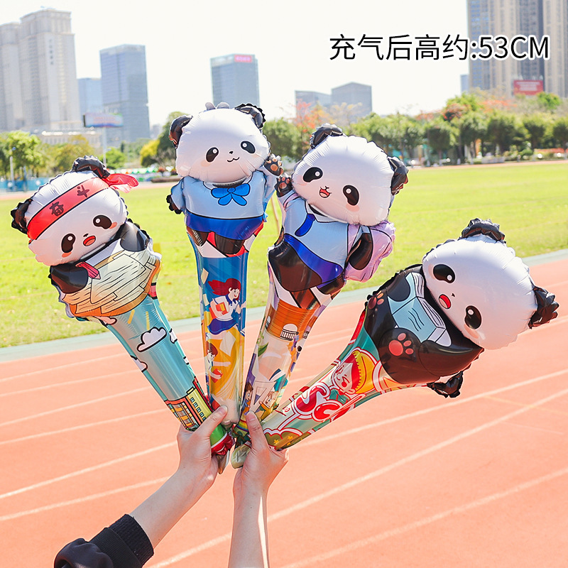运动会充气棒气球手持棒幼儿园学校班级创意入场加油助威氛围道具|undefined