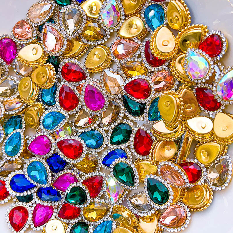 Mixed Color Glass Claw Diamond Water Drop Sunflower Hand-sewn Stone Rhinestone diy Handmade Hair Accessories Clothing Accessories Colored Diamond Wholesale Mixed Color Glass Claw Diamond Water Drop Sunflower Hand-sewn Stone Rhinestone diy Handmade Hair Accessories Clothing Accessories Colored Diamond Wholesale