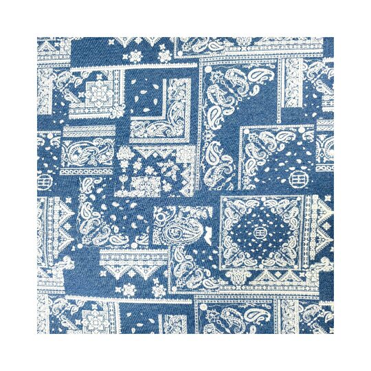 Printed Wash Denim Fabric Classic Cashew 10 oz Twill Casual Fashion Clothing Coat Bag Shoe Material