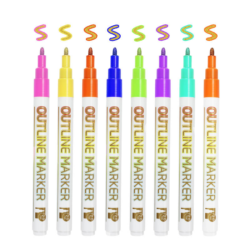 8 color set (golden line)