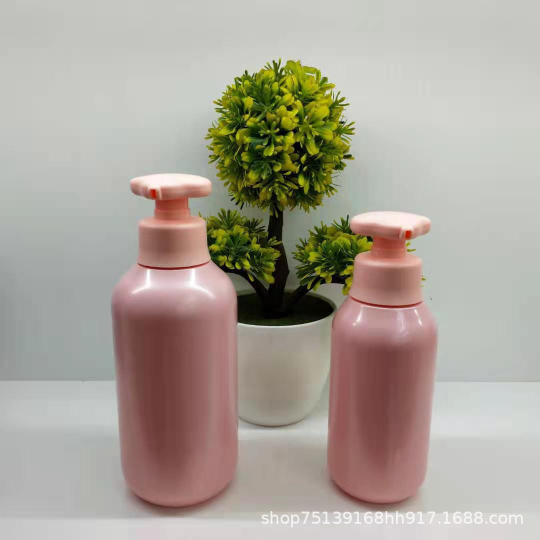 卓顺厂家供应300/500ML洗发水沐浴露护发素身体乳PET塑料按压圆瓶