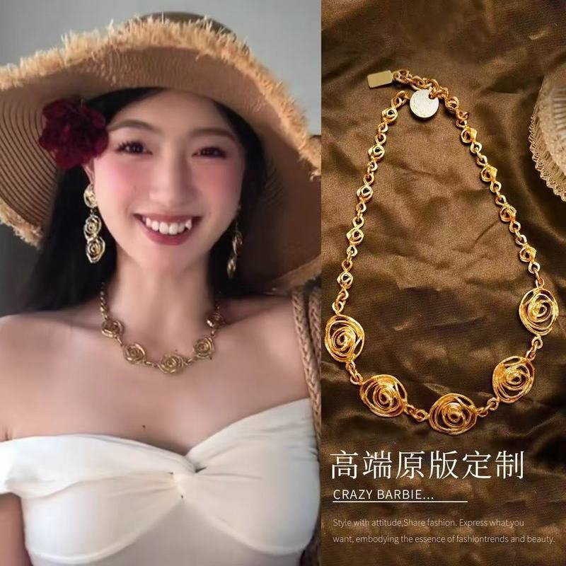 银针vintage中古镂空花朵耳环复古宫廷风气质耳钉轻奢高级感耳饰|undefined