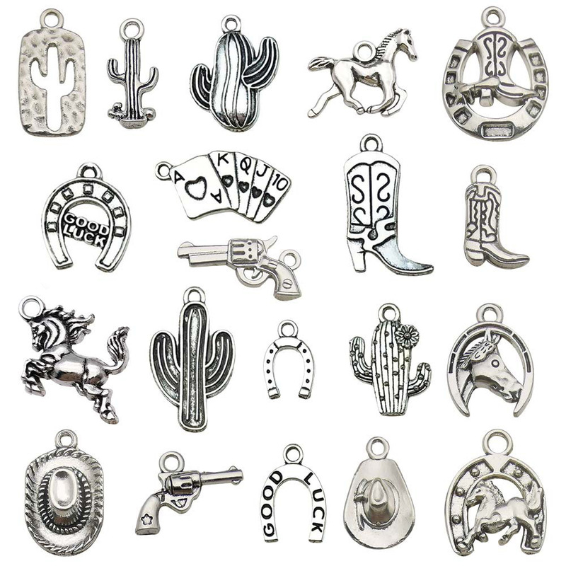 Amazon DIY Handmade Jewelry Accessories Horseshoe Hat Cactus Alloy Pendant Western Cowboy Bracelet Pendant Amazon DIY Handmade Jewelry Accessories Horseshoe Hat Cactus Alloy Pendant Western Cowboy Bracelet Pendant