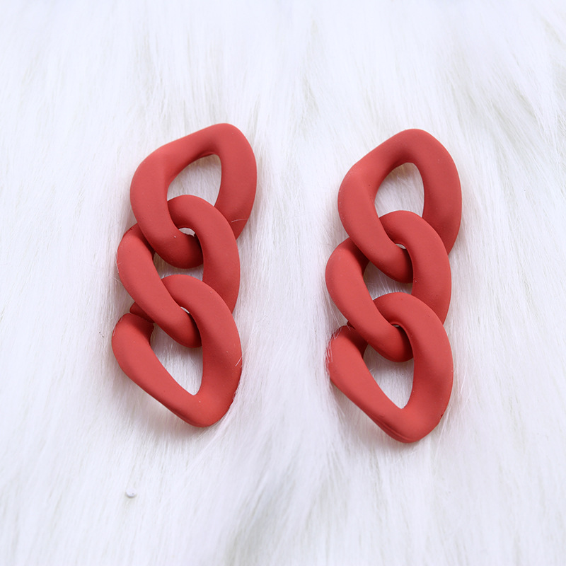 13g Weight Drop Earrings Classification 1 Pair Quantity Daily Occasion Acrylic Material Geometric Pattern Women'S Gender Spray Paint Design Simple Style Style 1 Pair Simple Style Geometric Spray Paint Arylic Drop Earrings 12