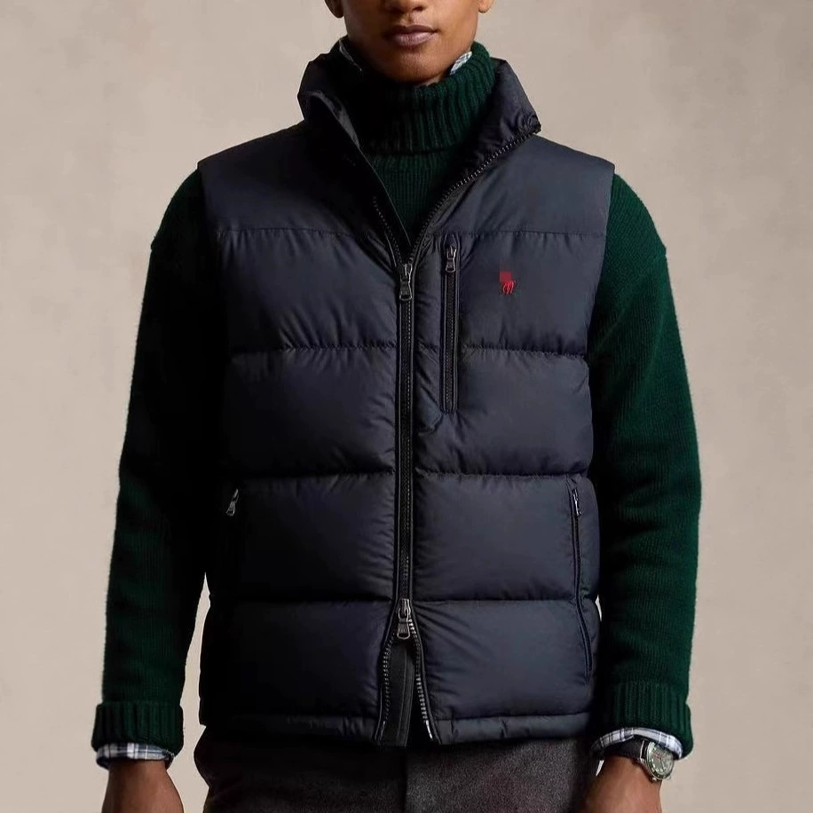 Мужской поло-жилет с вышивкой пони, осенне-зимний, унисекс, теплый, для трансграничной торговли