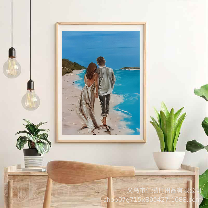 Nueva pintura diamante bricolaje Día de San Valentín conjunto romántico diamante completo ladrillo pintura Cruz puntada pintura decorativa transfronteriza fábrica al por mayor