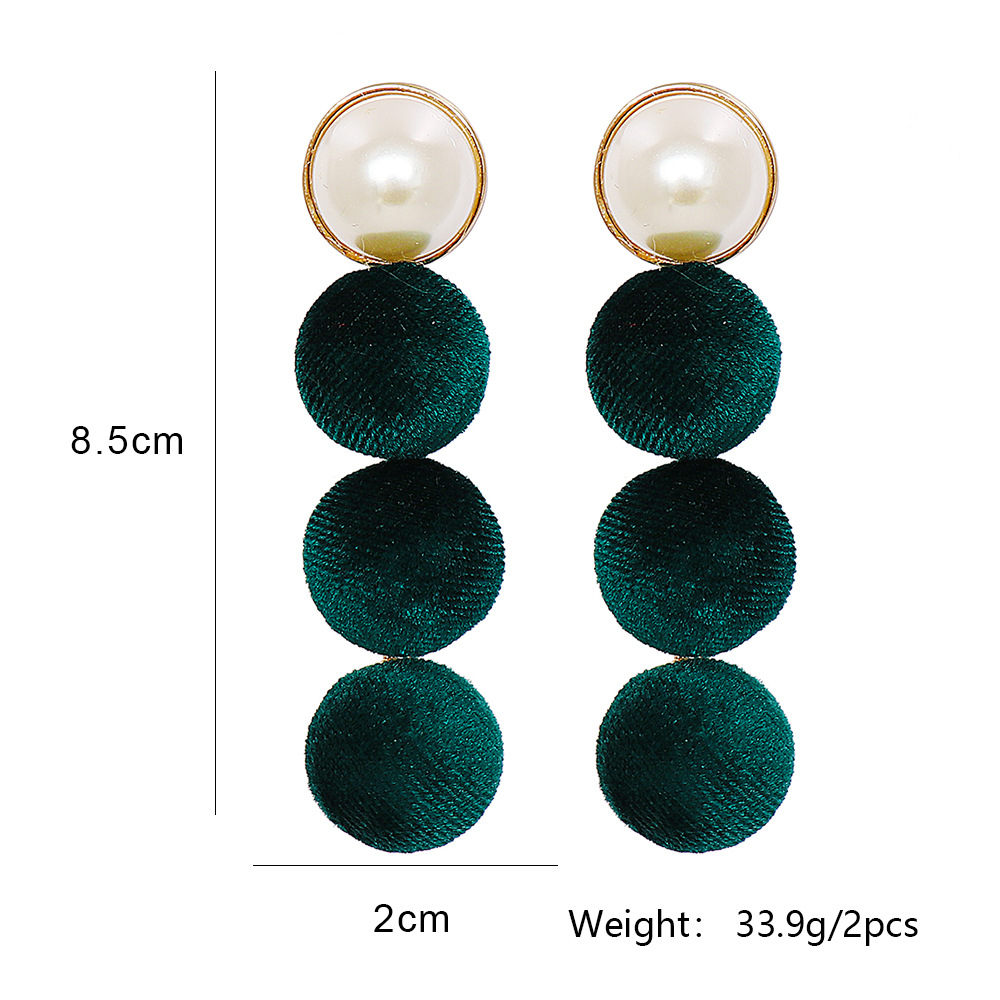 Retro Weibliche Ohrringe Flauschige Geometrische Runde Ohrringe display picture 1