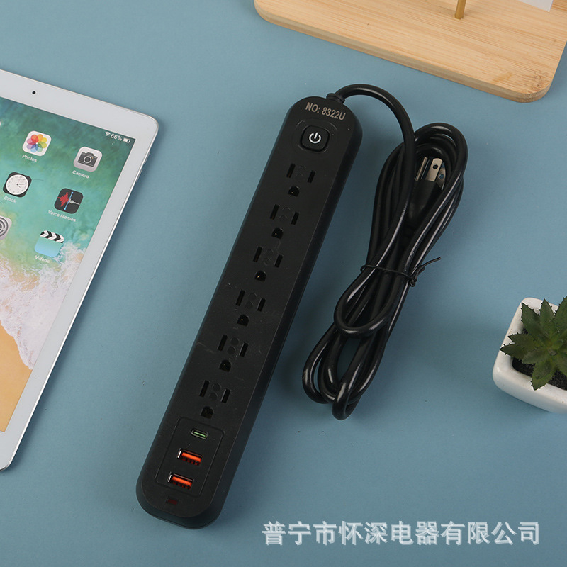 2USB + 1Type-c5 - bit15 jackEstándar americano América del SurMéxico blanco y negroindicador de embalaje de tarjetas de papel