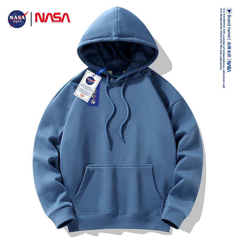 후드 포그 블루 [플러스 벨벳] 솔리드 컬러