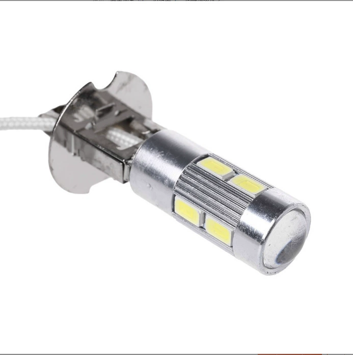 Автомобильная LED противотуманная фара H3 10SMD 5630, яркий ходовой огонь, противотуманная лампа