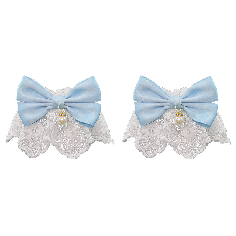 Lolita orejas de gato adornamiento de cabello arco campana de encaje borde clip de cabello banda de malla pulsera de hilo orejas de animales correa de cabello