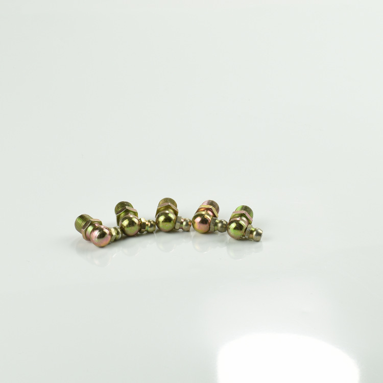 Boquilla de grasa estándar nacional M6M8M10M12 recta curva 90 grados boquilla de aceite de hierro galvanizado boquilla de grasa pistola accesorios al por mayor