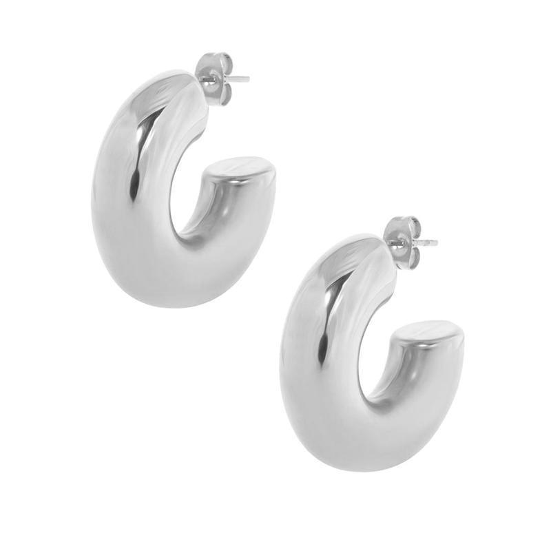 PVD Coated Gold Plating Process 1 Pair Simple Style Geometric Plating 304 Stainless Steel Gold Plated Stainless Steel Earrings