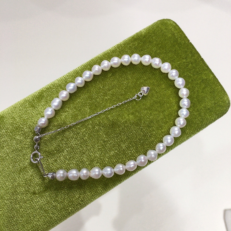 Zhuji High-End High-Gloss Natural Freshwater Pearl Bracelet S925 Sterling Silver Accessible Luxury Elastic Adjustable Bracelet Wholesale
