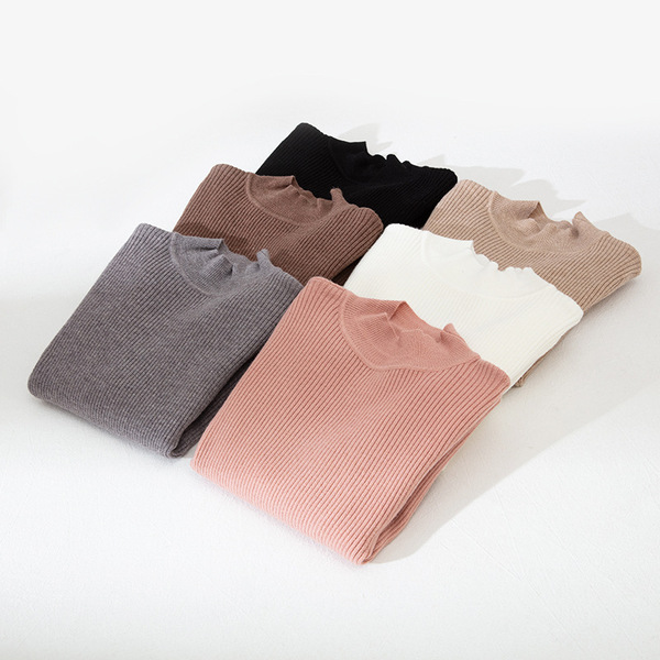 Solid color children's woolen base sweater