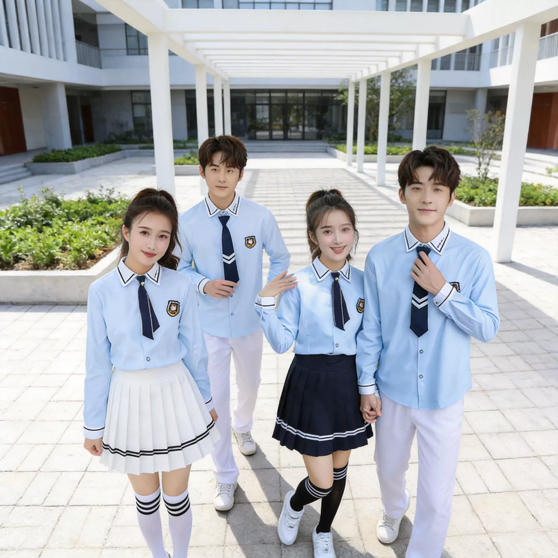 高中学生校服厂家直销初中生春秋季新款大中学生校服