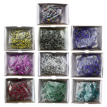 彩色白色黑色散装珠光针 珍珠大头针手工定位针800枚一盒彩色珠针