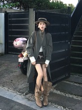 巧裁系列 复古立领中长款风衣外套秋季设计感小众简约通勤大衣女