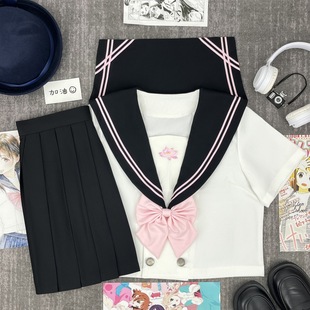 Original Authentic Japanese Sailor Suit Jk Uniform Lotus Pond Moonlight Suit Sweet Preppy Style School Uniform Middle Uniform