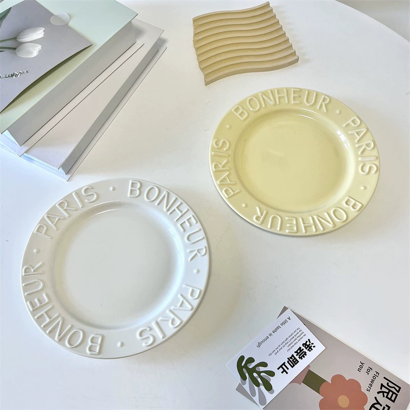 Dinner plate for home use, high quality ceramic tableware, internet celebrity