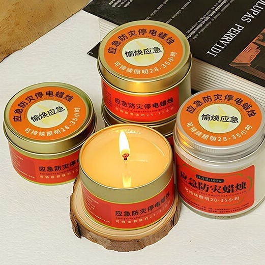 防灾応急停电照明キャンドル工场卸売家庭用鉄缶屋外防风救済照明キャンドル工场|undefined