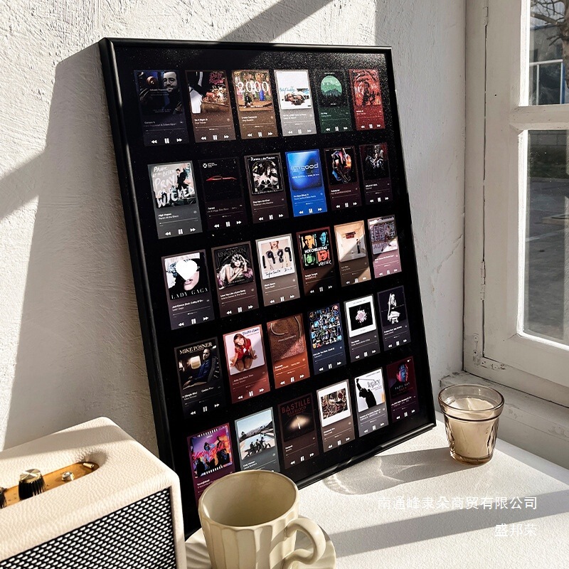 Music Wall Photo Wall Chip Sticker Frame Song Pop Album Cover Creative Photo Frame Gift DIY Other
