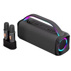 新しい BOOMBOX993K ワイヤレス Bluetooth カラオケ スピーカー、ベース充電付きデュアル マイク ポータブル サブウーファー