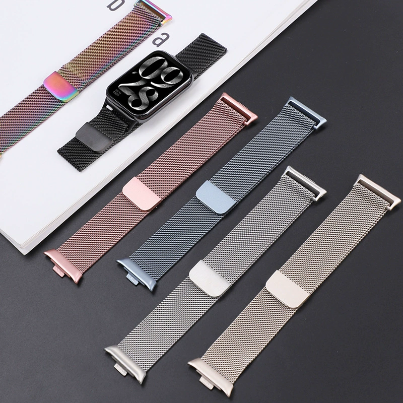 Металлический магнитный ремешок Milanese для Xiaomi Band 9 Pro / 8 NFC / Redmi Watch 5 (магнитный)