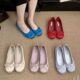 Evening Gentle Butterfly Ladyshoes Ballet Flats French Retro Soft Sole 2025 Spring/Summer New Satin Shoes
