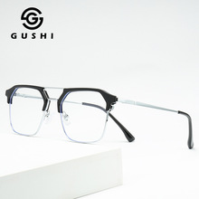 新款复古双梁跨境镜架防蓝光眼镜配镜眼镜架女批发高级感眼镜框男