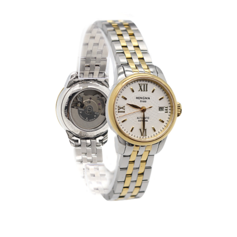 In-Stock Swiss Registered Brand Hengma Women's Watch, High-End Waterproof Fully Automatic Women's Mechanical Watch