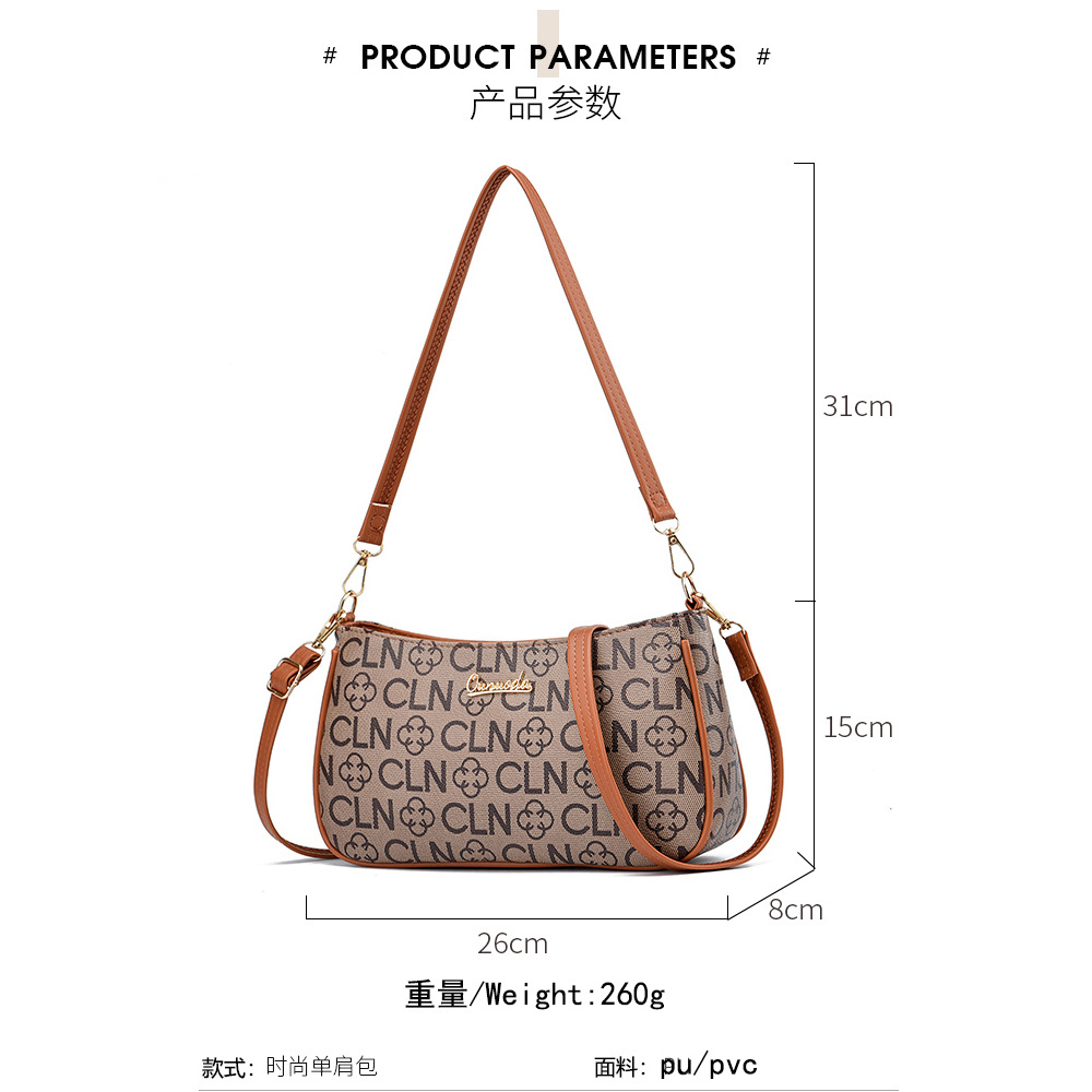 Bolsos, bolsos para las axilas, bolsos de hombro tipo bandolera para mujer, bolsos de mamá de moda, bolsos de mujer Guangzhou Onoda, simples y versátiles