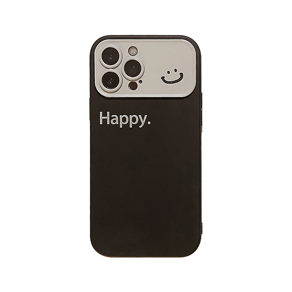 Smiley simple Inglés iphone15 funda para teléfono móvil 14promax Apple 16 anti-caída 13 funda suave Xr para Huawei