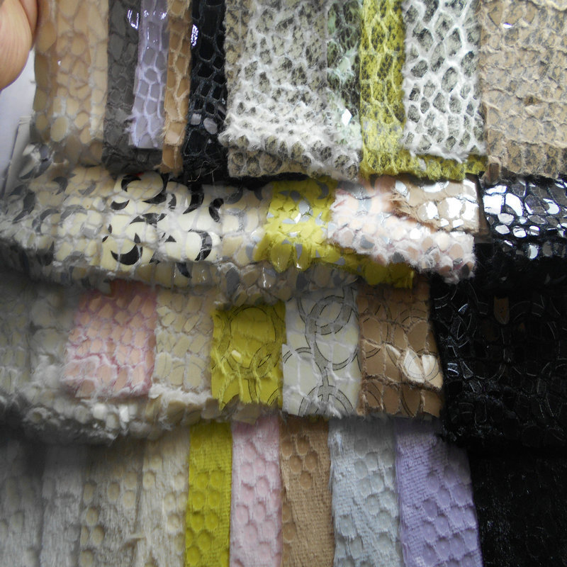New Warp Rabbit Fur Sequins Laminated Velvet Cloth Fit Stone-shaped Film Printing Large Rabbit Fur Film Snake Pattern Fabric