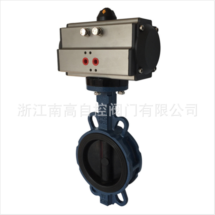 D671J-16C DN250 三偏心对夹式衬胶蝶阀 气动阀门体积小