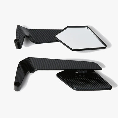 Motorcycle Modified Fixed Wing Rearview Mirror, Universal for Niu Ninebot Electric Scooters, Large Field of View Reflector Wholesale (Motorcycle rearview mirror) - carbon-fiber-combination