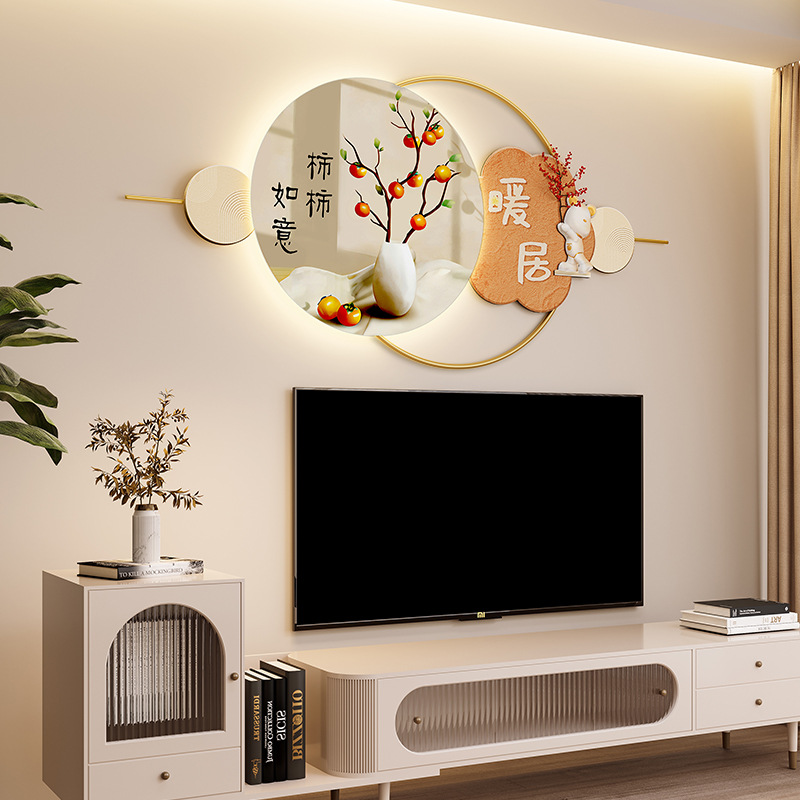 New TV Wall Special-shaped Decorative Painting Film and Television Wall Dining Table Mural Stone Laioru Sandstone Background Wall Hanging Painting