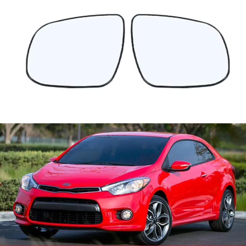 Suitable for 09-16 Kia Forte Reversing Mirror Lenses, Left and Right Rearview Mirror Lens Replacement