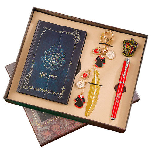 Harry Potter Notebook Literary Exquisite Retro Keychain Creative Signature Pen Bookmark Stationery Gift Box Can Be Engraved